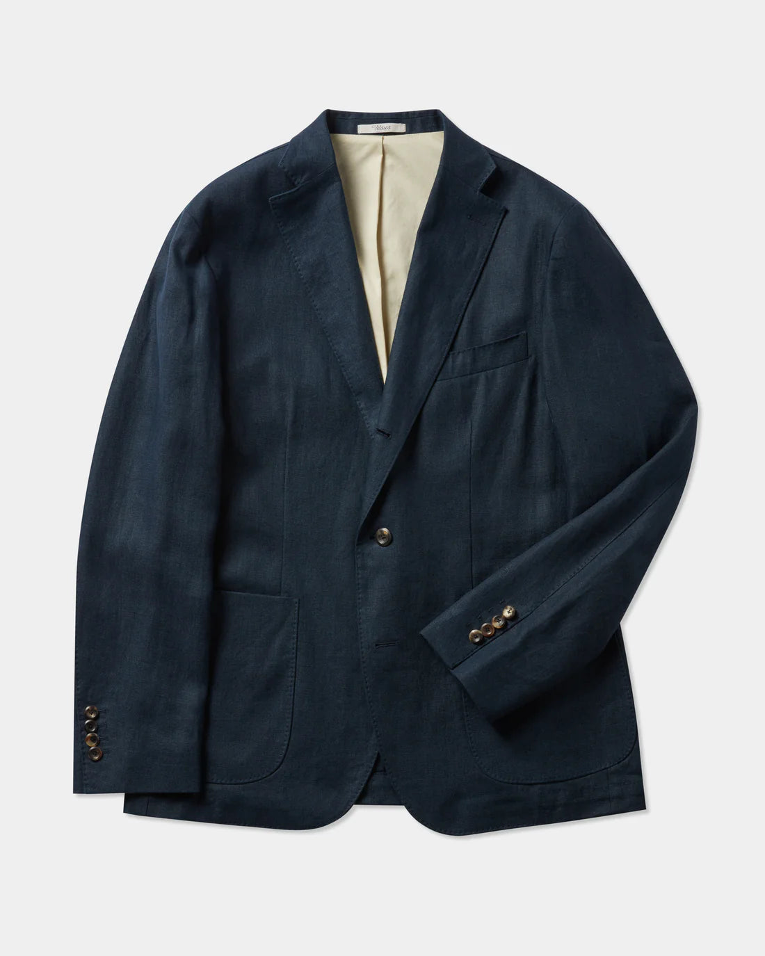 Villalago jacket in blue Irish linen
