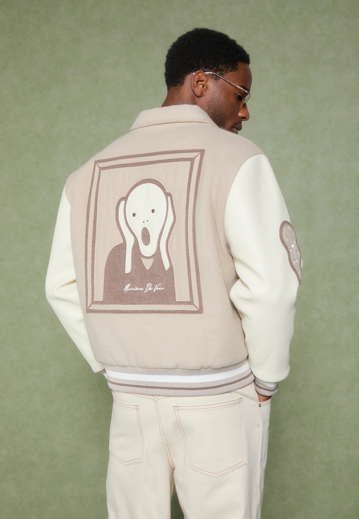 Le Galerie Wool-Blend Varsity Jacket - Beige