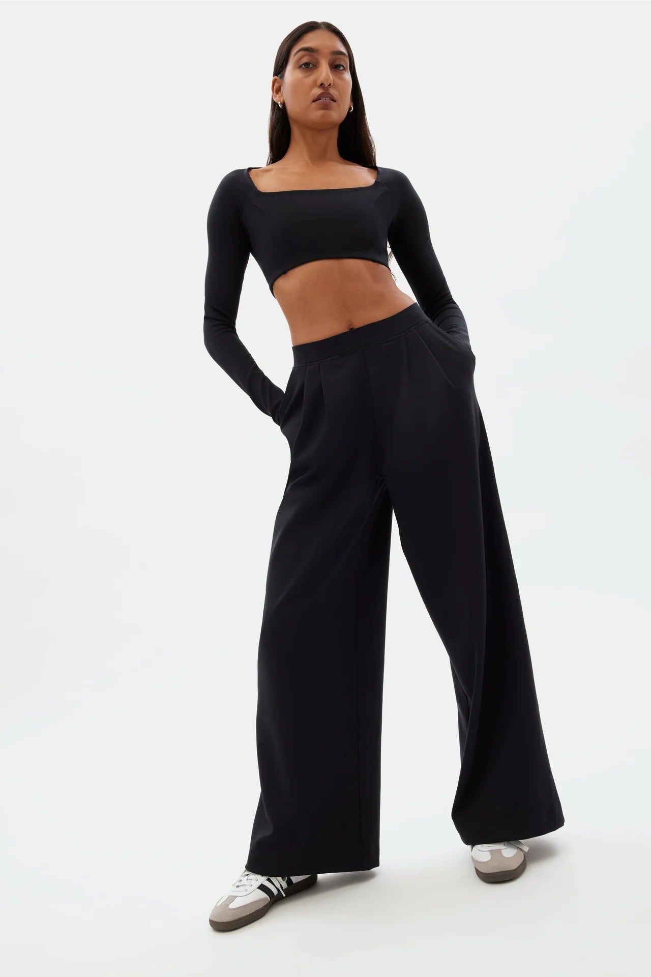 Black Luxe Wide Leg Pant