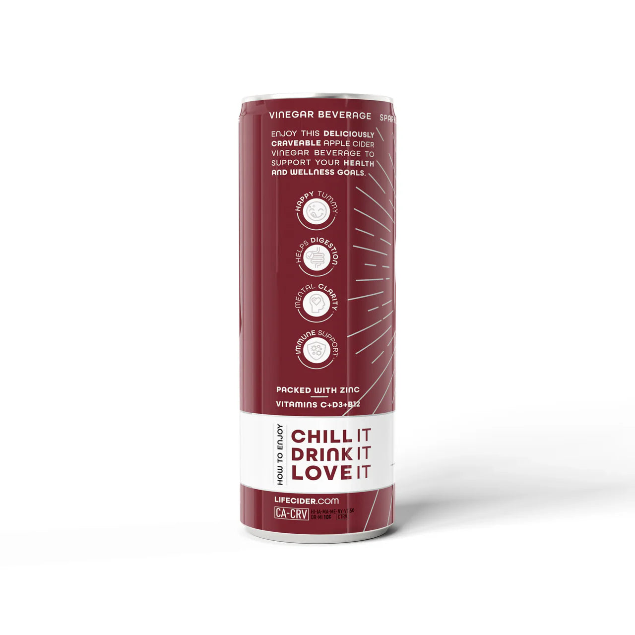 Life Cider ACV Drink, Black Cherry, 12 Pack