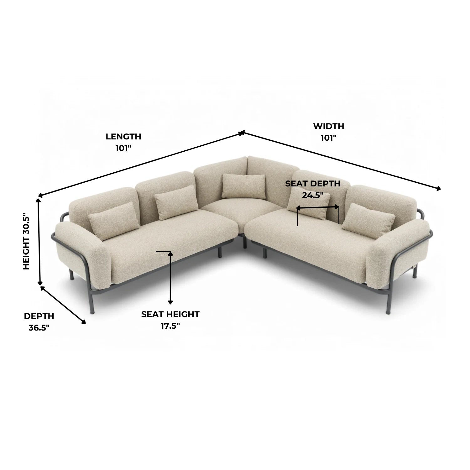 Laval Sand Stone Sectional