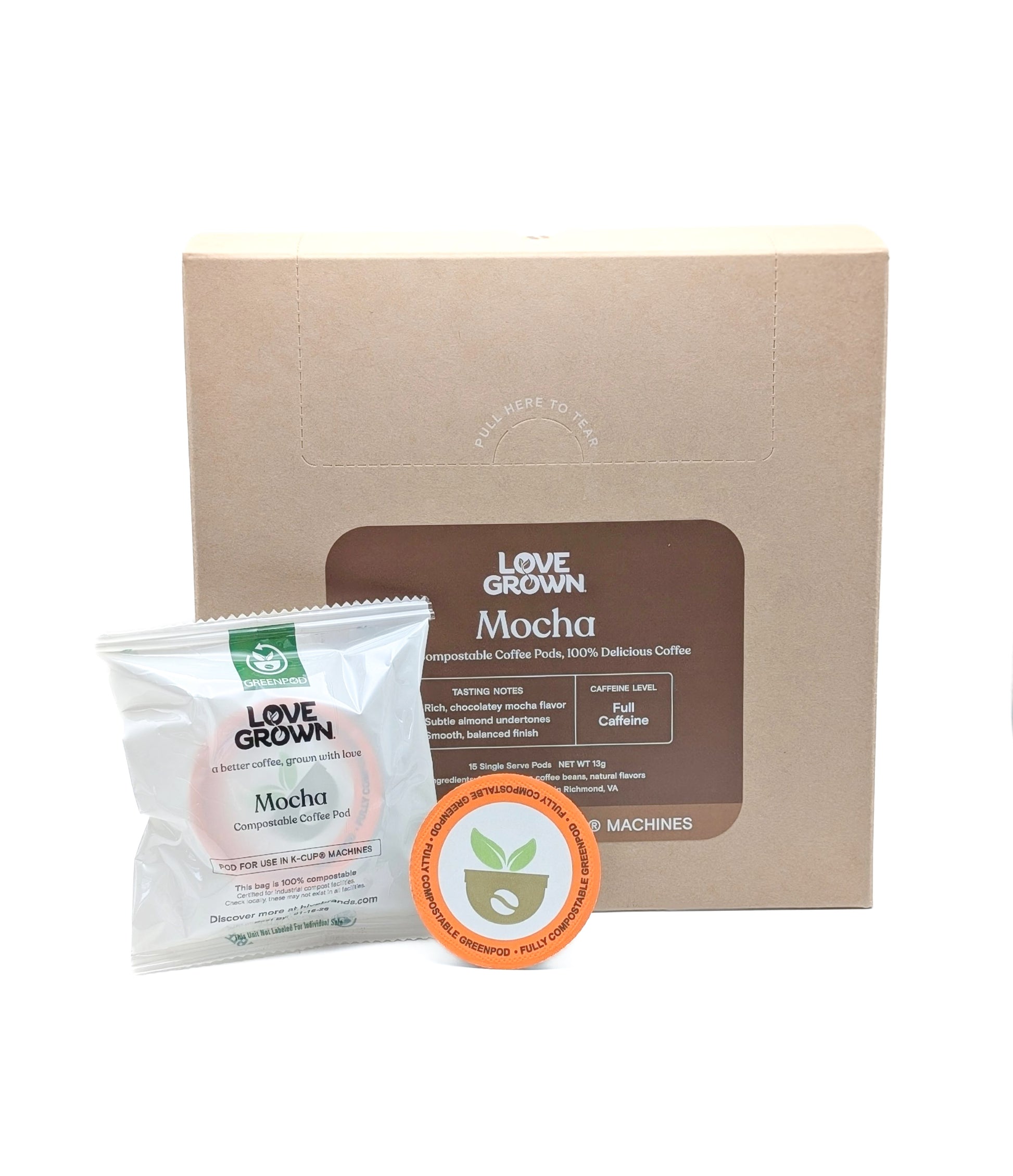 Love Grown Compostable Coffee Pods for Keurig® Machines - Box of 15
