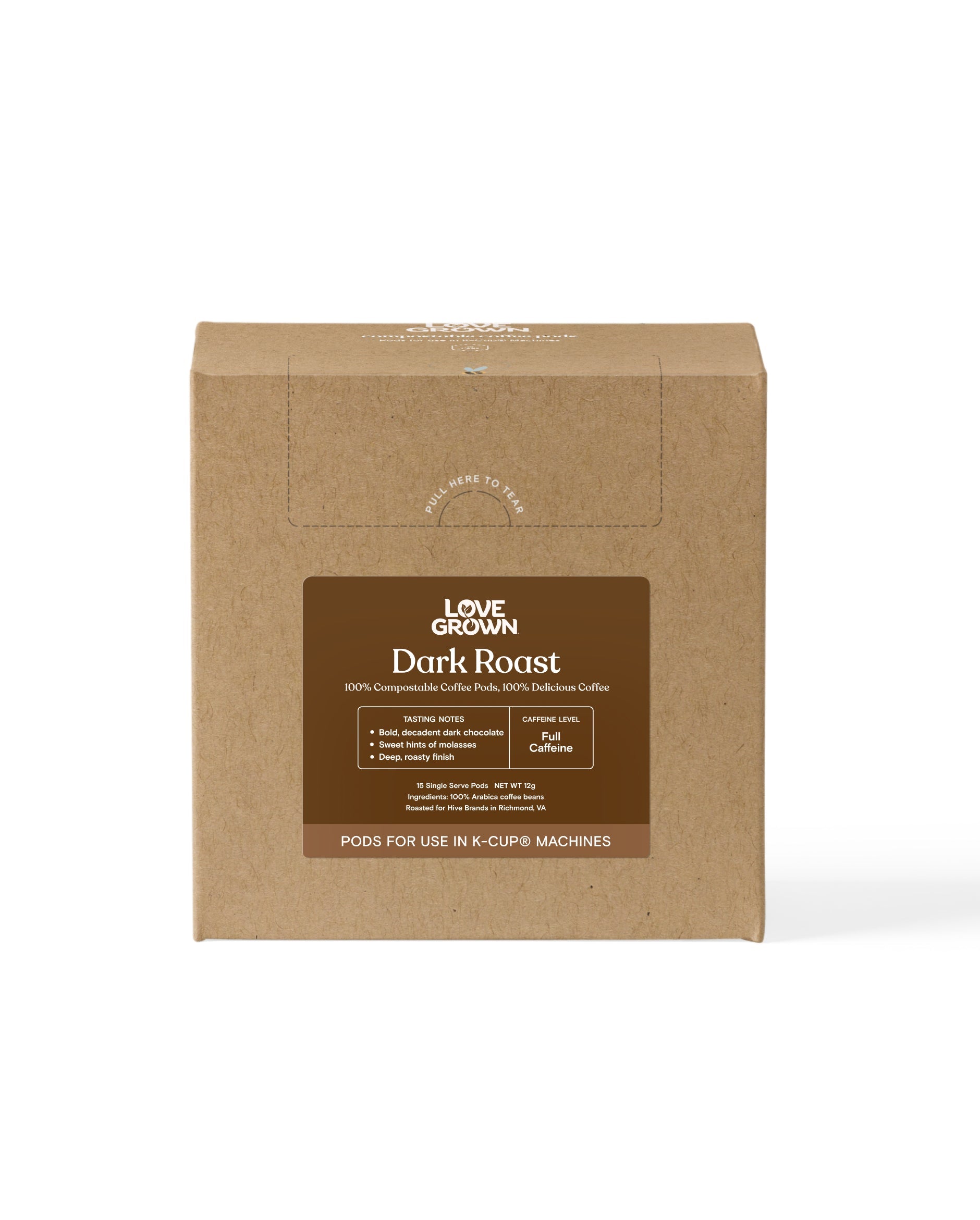 Love Grown Compostable Coffee Pods for Keurig® Machines - Box of 15