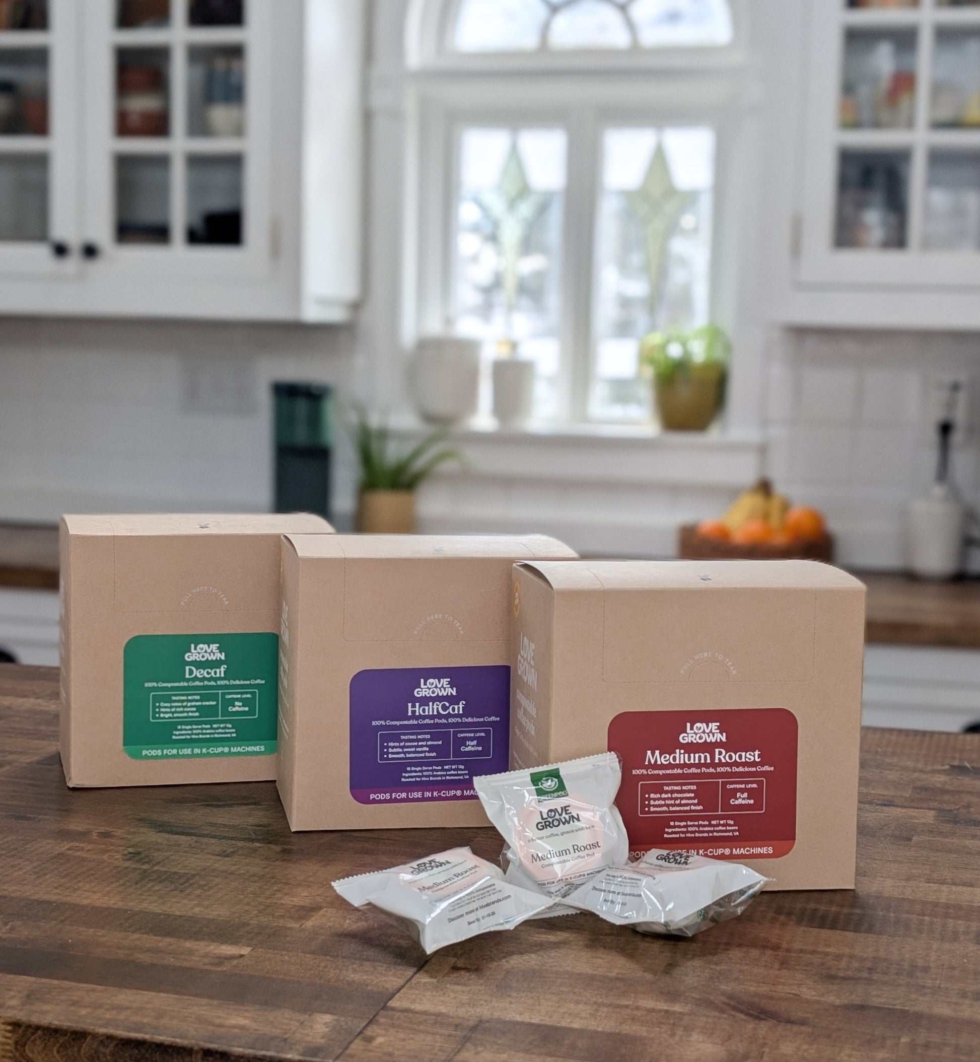 Love Grown Compostable Coffee Pods for Keurig® Machines - Box of 15