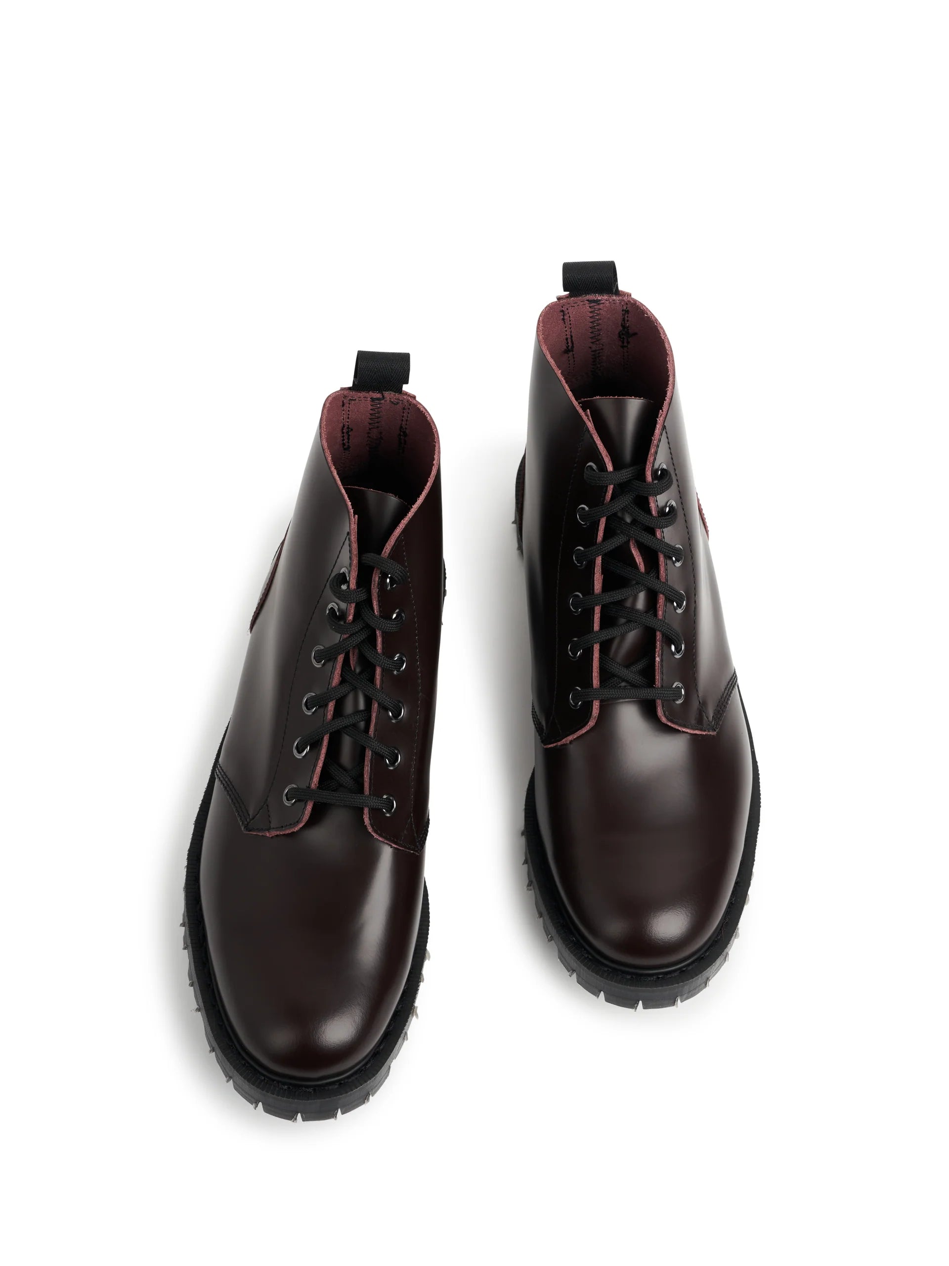 Solovair x Oliver Spencer Oxblood Hi Shine Leather Astronaut Boot