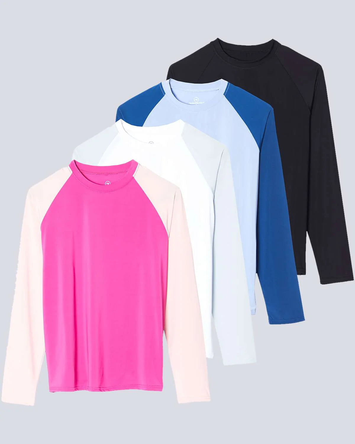 4 Pack: Women's Long Sleeve Rash Guard Shirt Swimwear UPF Sun Protection (Available In Plus Size)