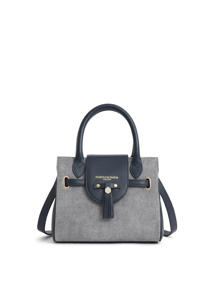 Windsor denim suede Crossbody Bag
