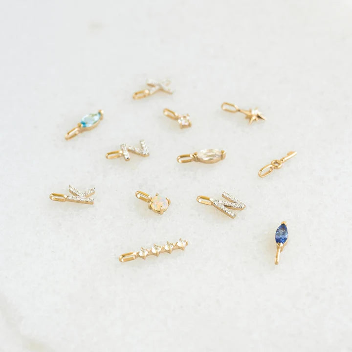 Opal Charm 14k Gold
