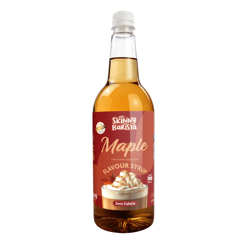 Skinny Barista Maple Coffee Flavour Syrup - Sugar Free Skinny Coffee Syrup - 1 Litre (Limited Edition)